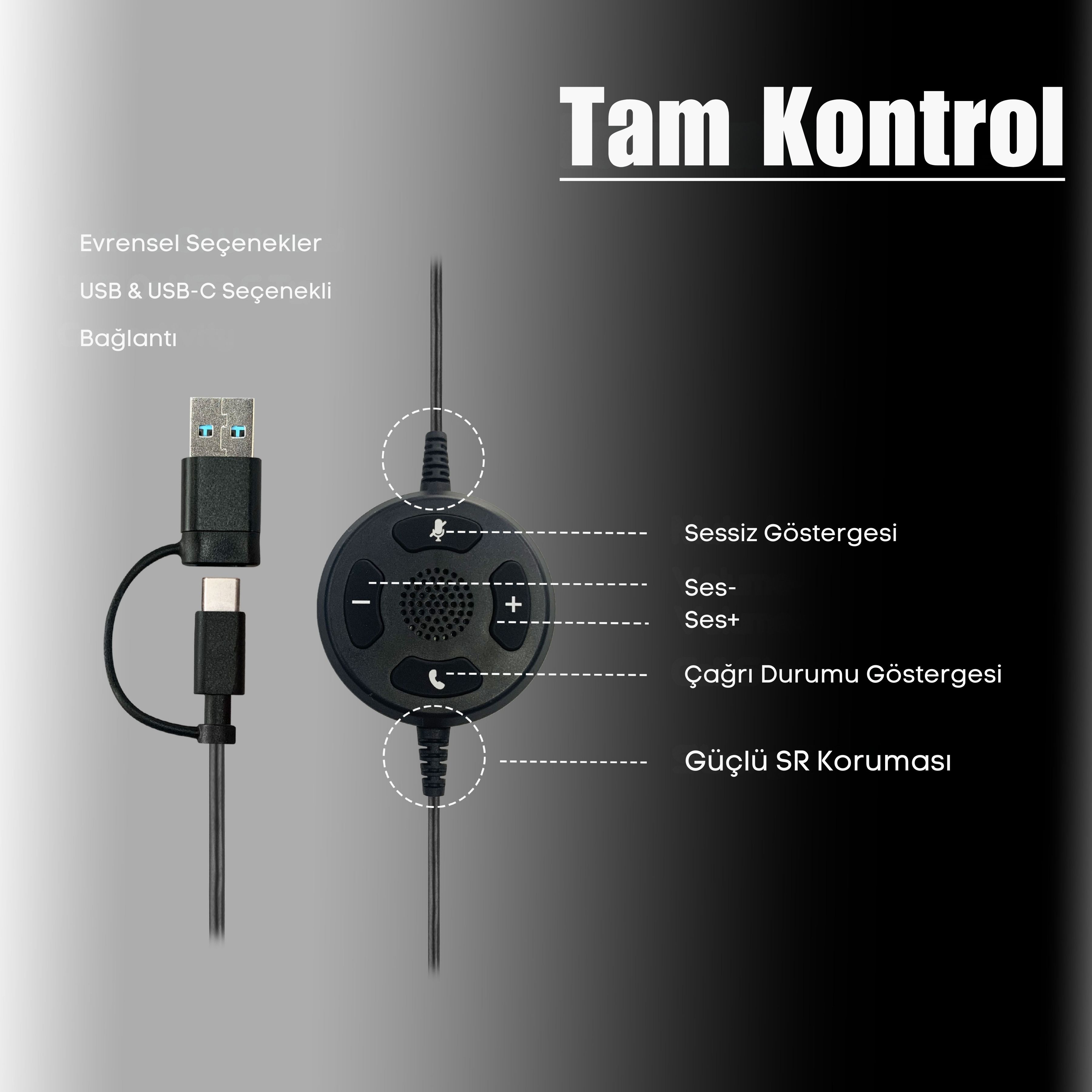 Inbertec C25M Mono Çağrı Merkezi Kulaklığı
